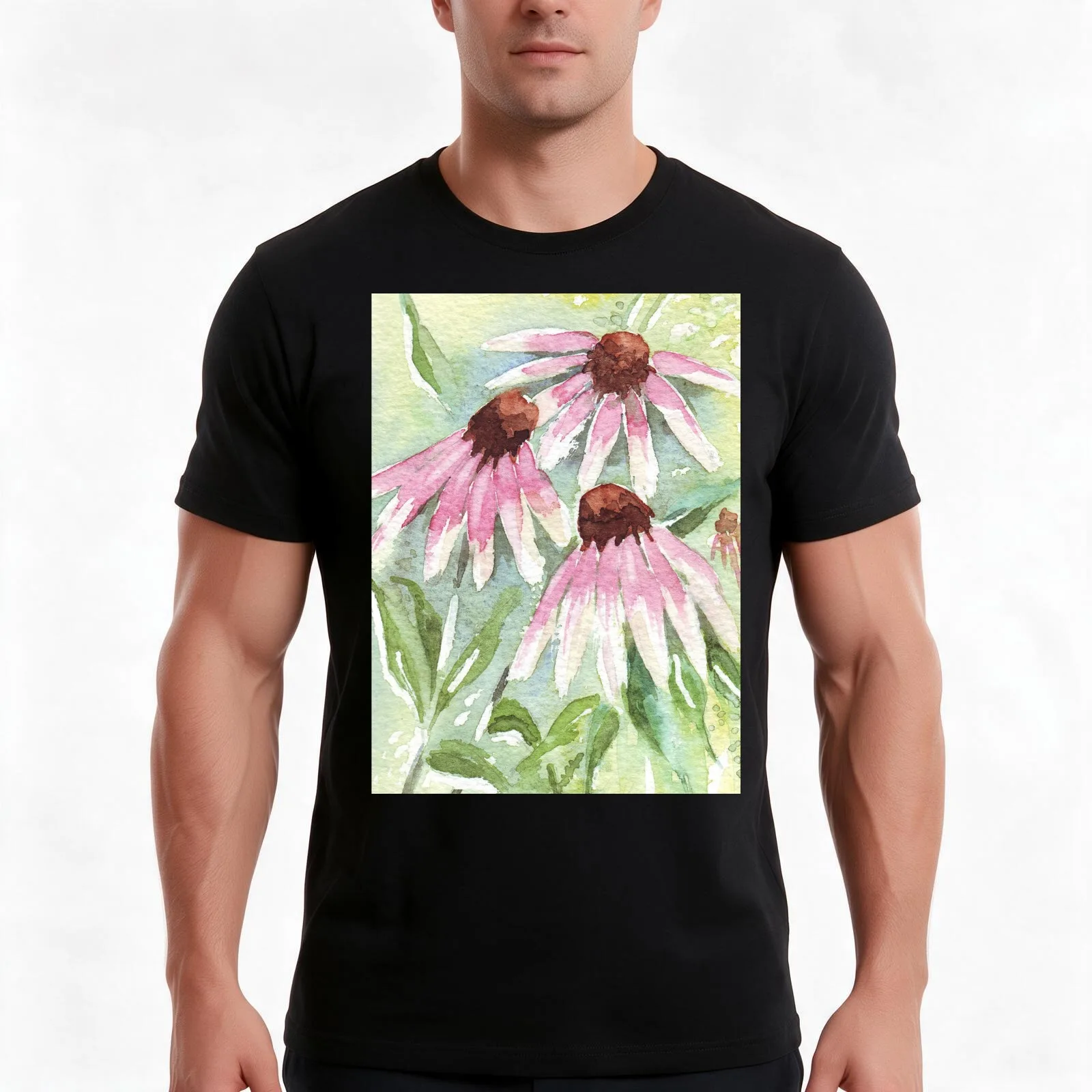 Daisies for healing T-Shirt, Summer Casual Cotton Tee, Oversized Streetwear Tops, Vintage Graphic Print, Loose Fit Short Sleeve