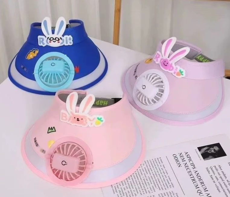 

Kids Summer Sun Hat Charging Hat with Fan Cap for Boys and Girls