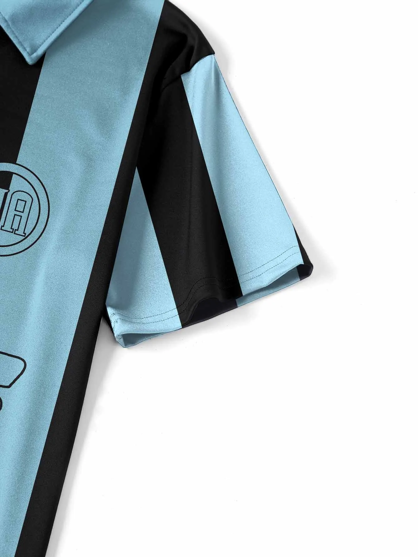 قميص بولو صيفي للرجال على طراز الشارع مخطط بألوان متعددة مطبوعة بأكمام قصيرة هو الخيار الأفضل للرياضات الخارجية في الصيف والارتداء اليومي غير الرسمي #4