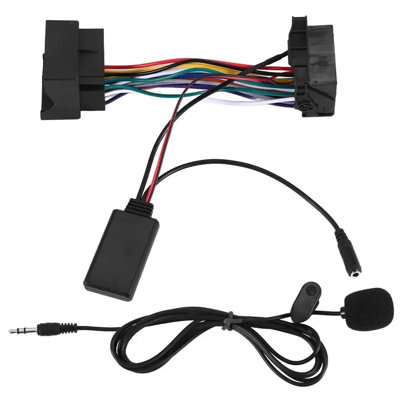 Car Bluetooth 5.0 Aux Cable Microphone Handsfree Mobile Phone Free Calling Adapter For Ford Mondeo Focus Fiesta 6000 CD