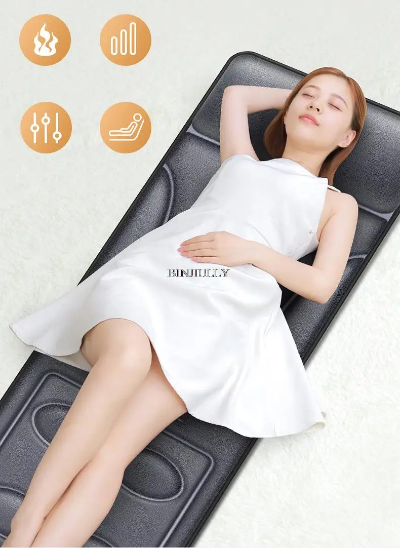 Cervical vertebra massager multi-function whole body neck waist back electric instrument household massage mattress cushion chai