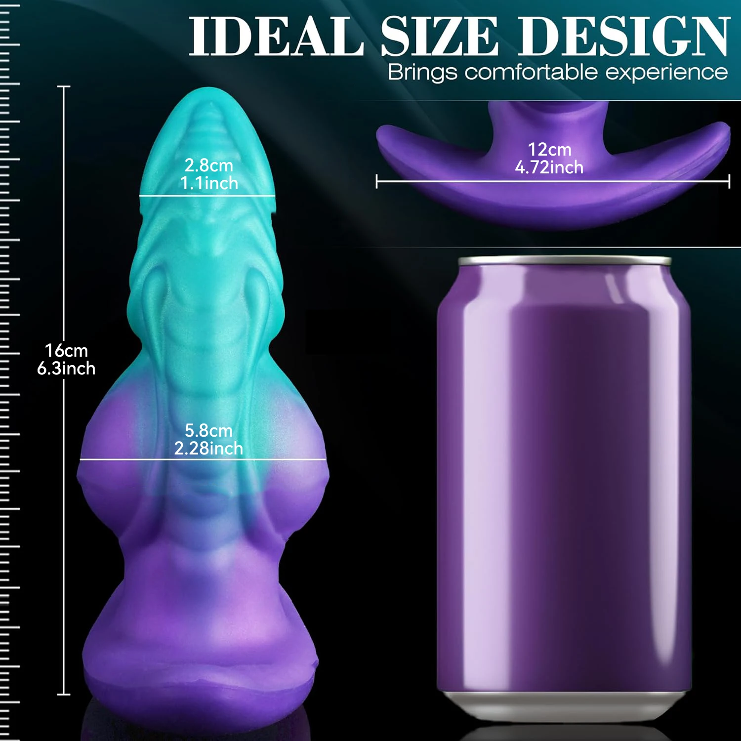 6.3 "مكونات شرجية سميكة كبيرة عقدة الوحش الخيال بعقب المكونات للتدريب وتمتد معقود مع قاعدة على شكل مرساة يمكن ارتداؤها