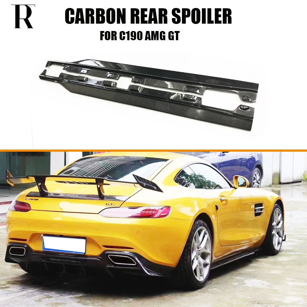 Full Carbon Fiber Side Bumpex Extension Skirt for Benz C190 AMG GT GTS GTR  2014UP