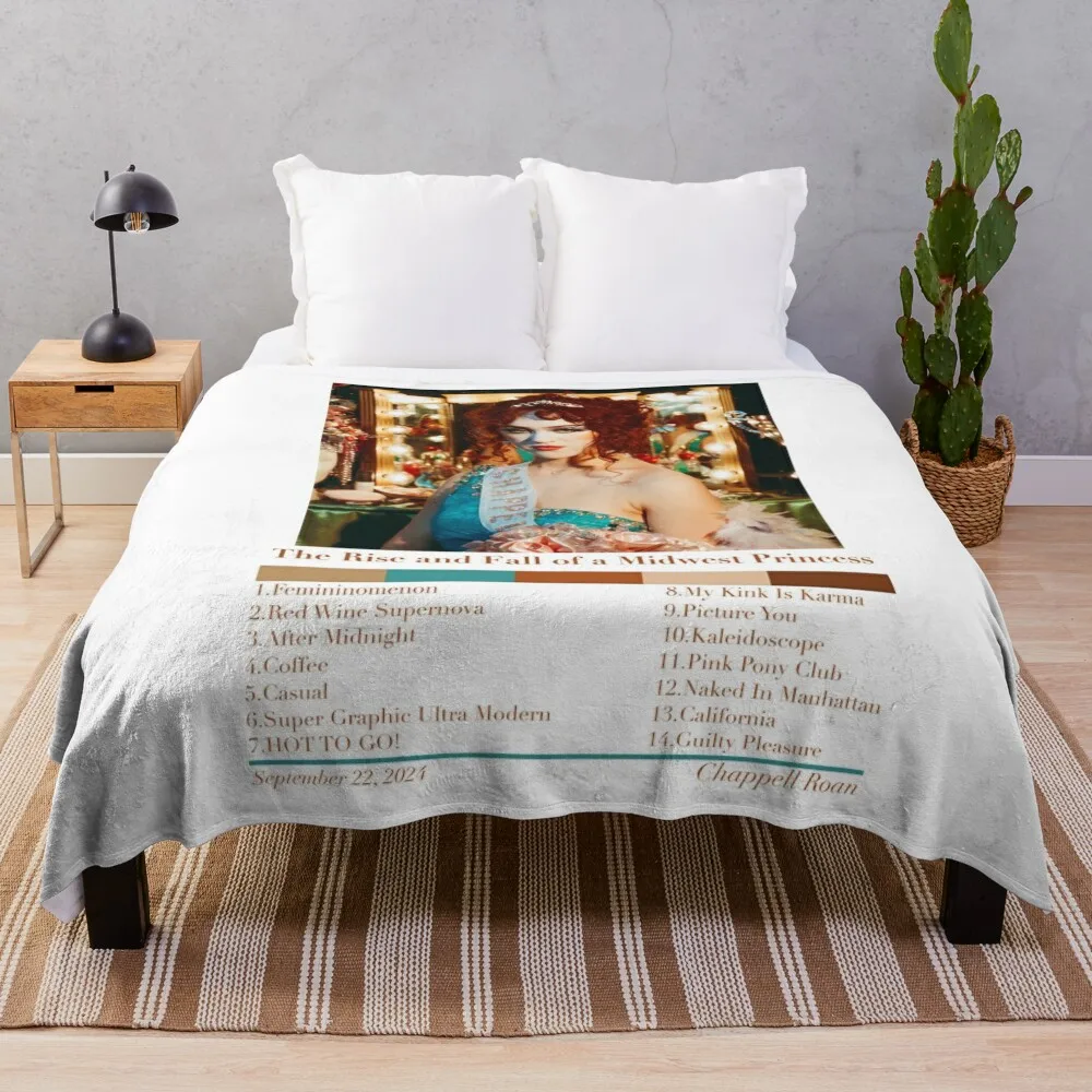 

Повышение и осень середины и западной цены, постер альбома Chapell Roan с трекспоном, одеяло, рождественские подарки, одеяла