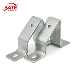 2 PCS DIN Rail 45° Degree Base Cold-rolled Steel Plate Electrical Installation Slipper Stand DIN Terminal Track Accessories