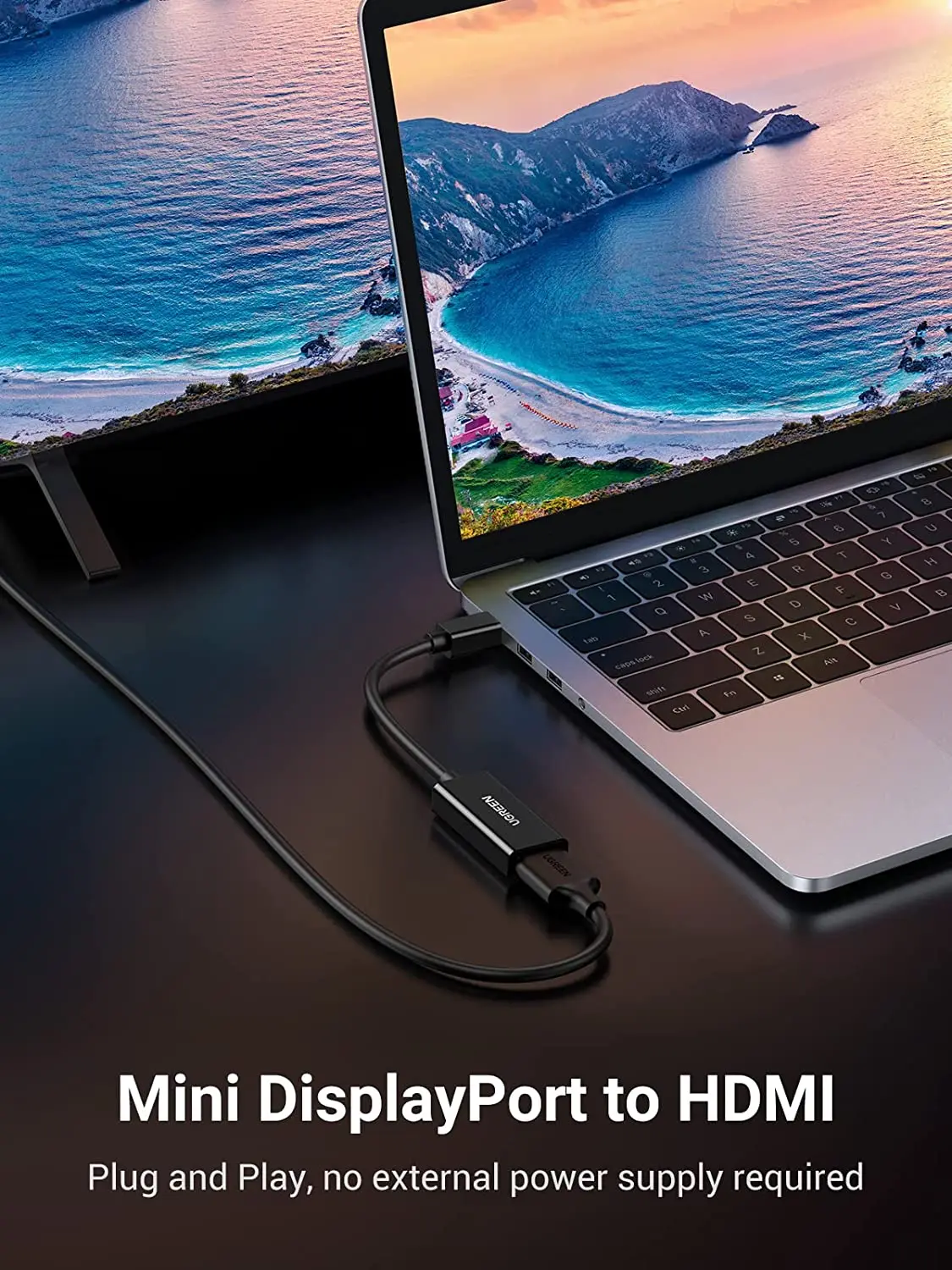 Adaptador UGREEN Mini DisplayPort a HD-MI Adaptador Mini DP macho a HD-MI hembra Thunderbolt 2.0 a HD-MI