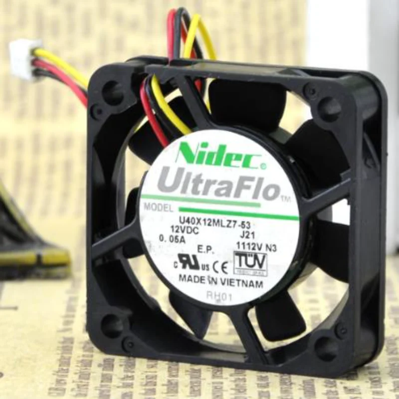 

New Cooler Fan For NIDEC U40X12MLZ7-53 12V 0.05A Silent Cooling Fan 4cm 40×40×10mm