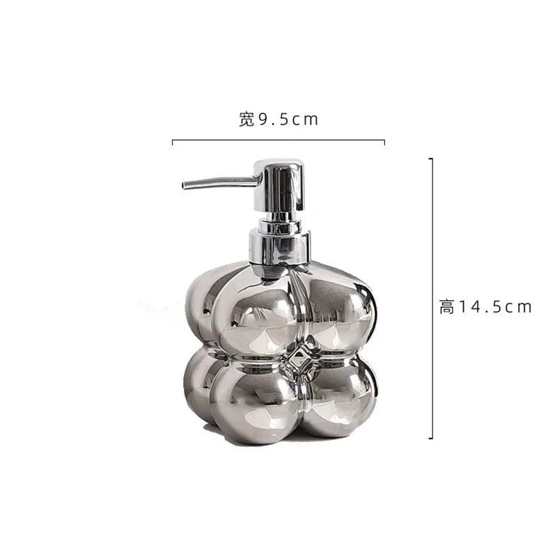 Silver-plated Emulsion Bottles Ceramic Sub-soap Containers Home Hotel Decorated Bathroom Shampoo Collection Bottles Wedding Gift