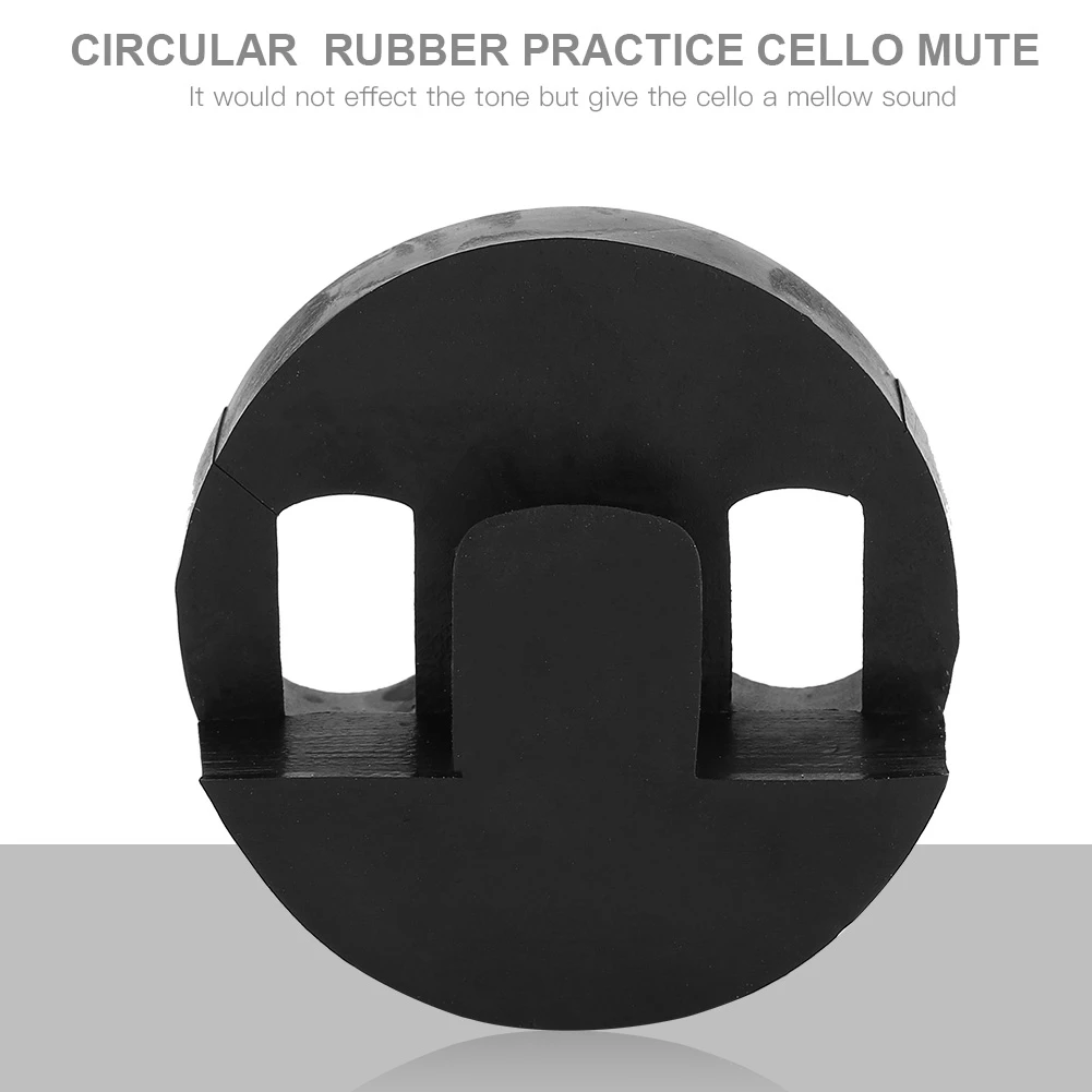 High Quality Circular Round Rubber Practice Mute for Cello Musical Instruments Accessory Black