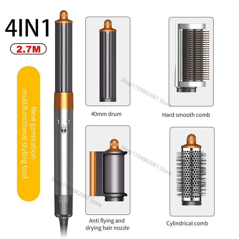 6IN1 Föhn Borstel Wrap 30/40mm Thermische Curling Rechttrekken 1300W Hot/Koude Lucht Auto haar Styling Elektrische Haardroger Borstel