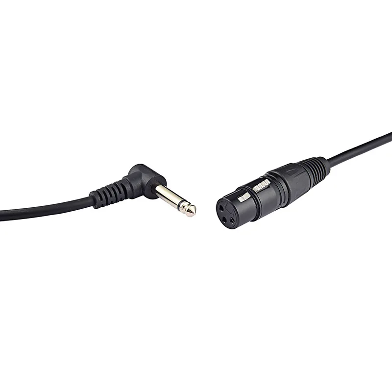 Right Angled L 30cm 1/4\'\'Jack 6.35mm Mono Male / Female to XLR Male Microphone Mixer Audio Converter Cable