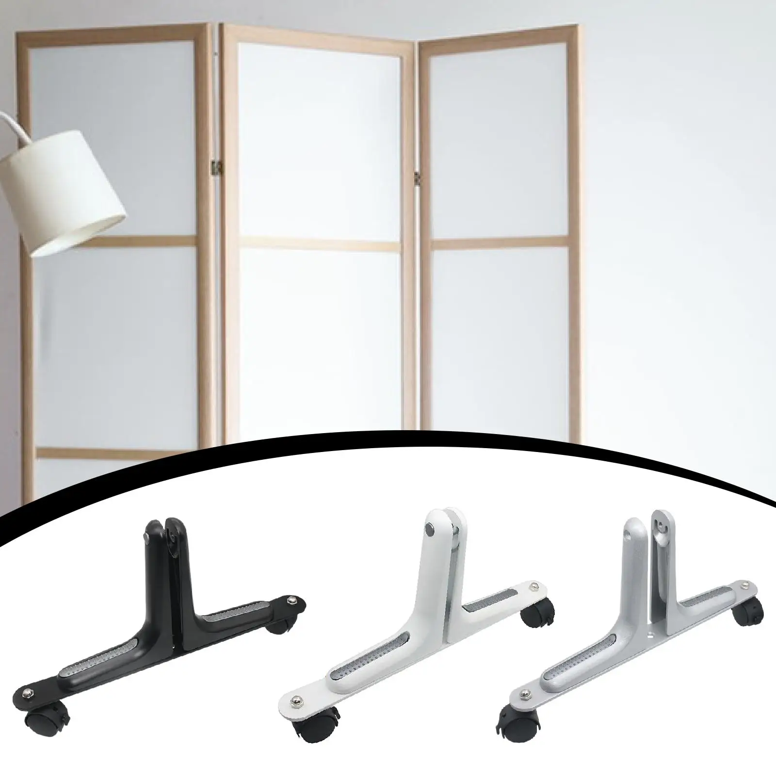 

Room Divider Screen Holder Hotel Home Thickened Holder Accessories Bedroom Adjustable Replacement with Movable Wheel Screen Base