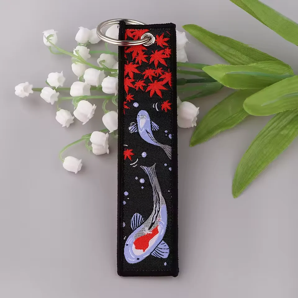 Cute Carp Key Tag Good Luck Keychains For Car Motorcycles Keys Holder Keyring Women Fashion  Accessories Gifts
