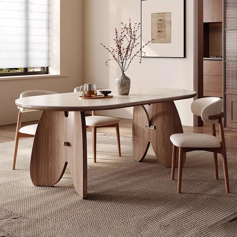 

Elegant Luxury Dining Table Dining Tables Creative Italian Minimalist Space Saving Vintage Storage Comedor Living Room Furniture