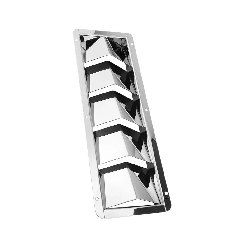 

5 Slots Stainless Steel 304 Boat Marine Square Air Louver Vent Grille Ventilation Louvered Ventilator Cover Boat Accessories