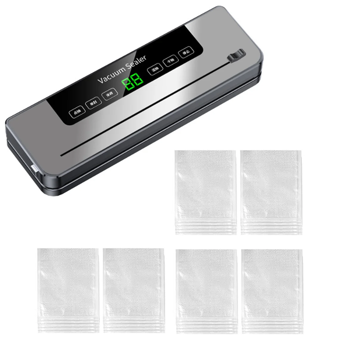 

Food Saver Vacuum Sealer Machine with Cutter Can Vacuum Sealer for Dry Wet Food Storage 30 Pcs Bags Included UK