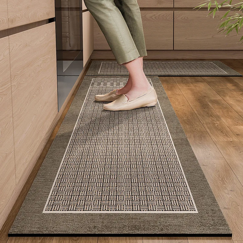 

Кухонный напольный коврик, впитывающий противоскользящий ковер, мягкие коврики из диатомовой грязи для ног, украшение дома, длинный ковер Alfombras De Cocina