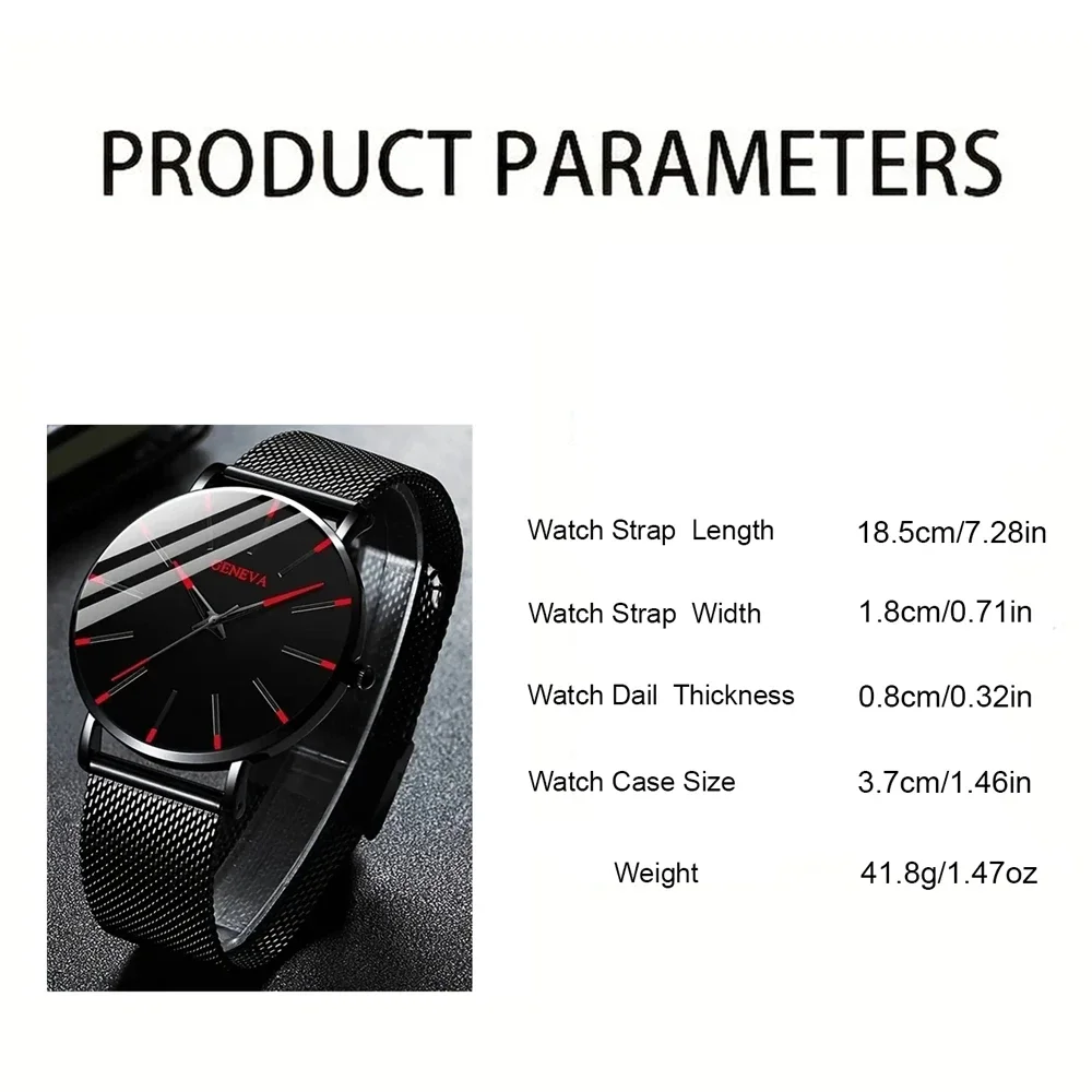 Mens Luxury Quartz Wristwatch Luminous Clock Men Fashion Business Watches Male Casual Black Bracelet Watch