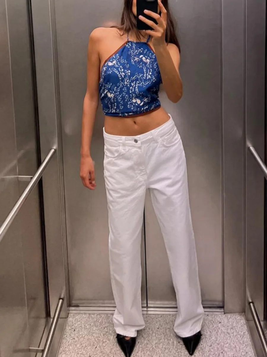 Sexy Bal Bedrucktes Crop Top Damen Sommer Neuankömmling ter Ne Weste Strapl Neline Pendeln Sle 00 % anderes Material