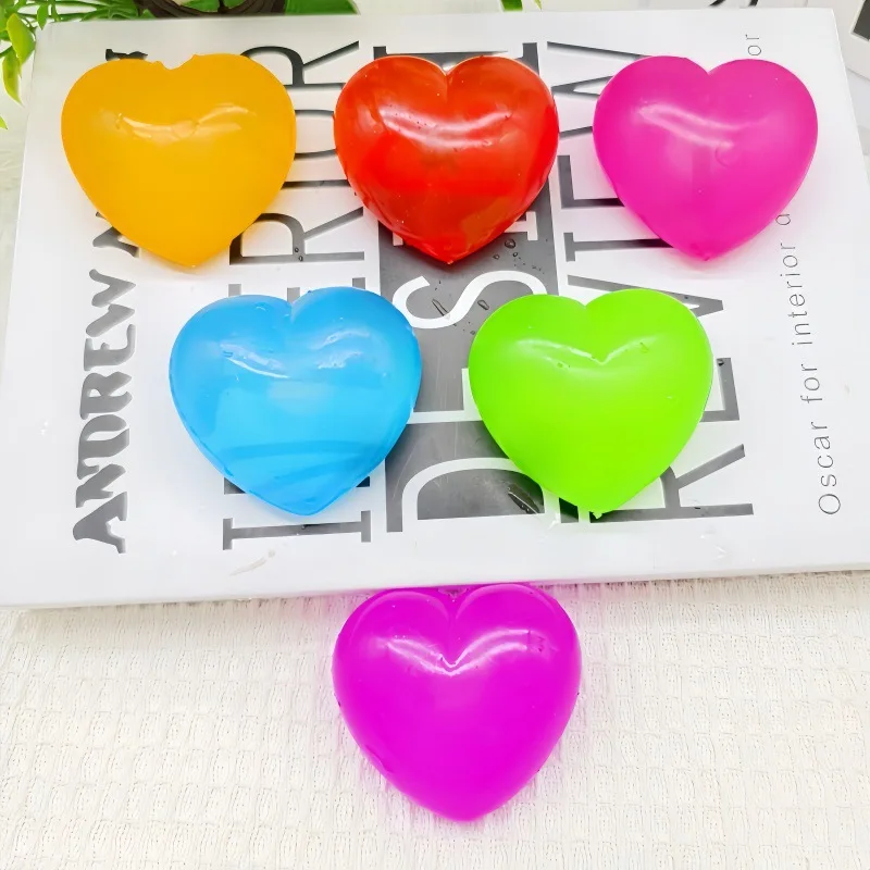 

Hot Selling Translucent Love Malt Sugar Squeezing Toy Decompression Toy Decompression Slow Rebound Hair