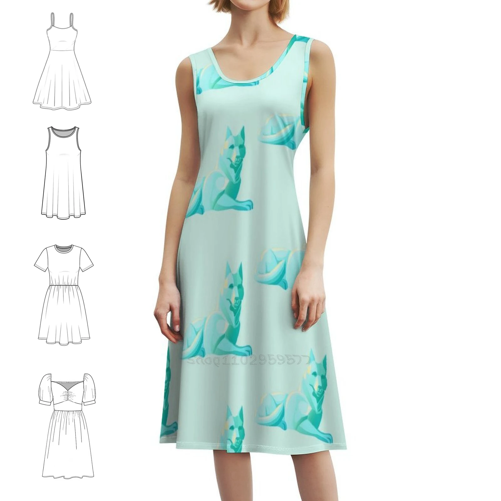 

Статуя Фена Гарэла Платье в корейском стиле для женщин Элегантное повседневное платье для вечеринки или повседневной носки Статуя Мэса Фехэла Дред Волка