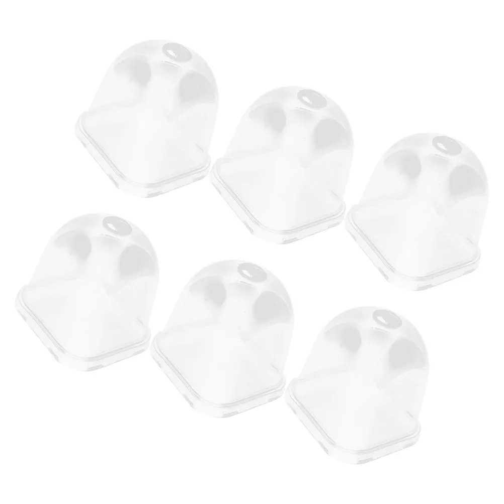 

Набор из 6 квадратных горшков для рассады с прозрачными купольными крышками для использования в помещении и на улице, для защиты растений зимой и их роста