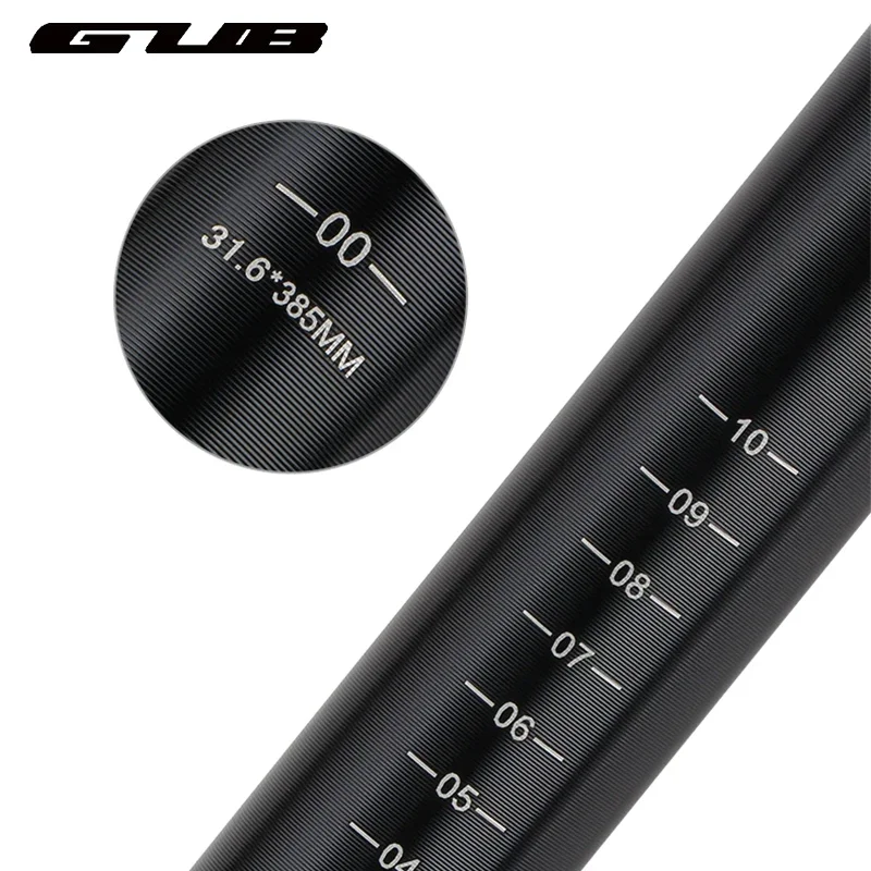GUB Aluminum Alloy Bicycle Seatpost Tube Ultralight MTB Road Mountain Bike Seat Tube 21.2mm 30.9mm 31.6mmX 385mm