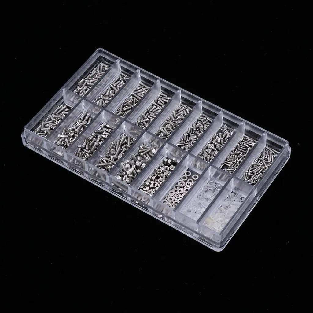 Glasses Repair Tool Set with Stainless Screws Nuts Micro Screwdriver Watch Repair Kit for DIY Maintenance