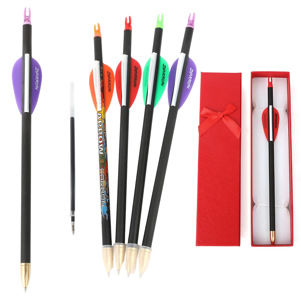 Archery Themed Pen 23.3cm Unique Arrow Design Gift Hunters Sportsmen 10 Colors Optional Carbon Shaft 2