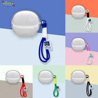 Clear Case for QCY MeloBuds Pro Nylon Lanyard HT08A Soft Protective Cover Shells Anti Dust Sleeve Hand Rope Strap Accessories