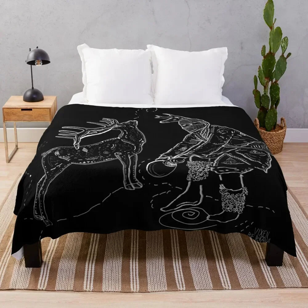 

Yaqui Deer Dance Throw Blanket Large Heavy Luxury St Camping Blankets
