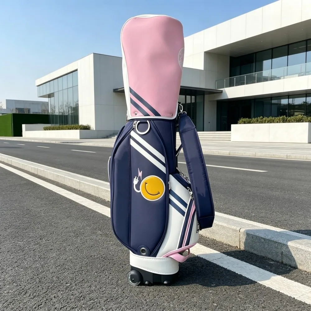 

Lightweight Wheeled Golf Club Bag, Unisex Standard Fashion Rolling Trolley Bag, Portable Travel Golf Bag for Men & Women Golfers