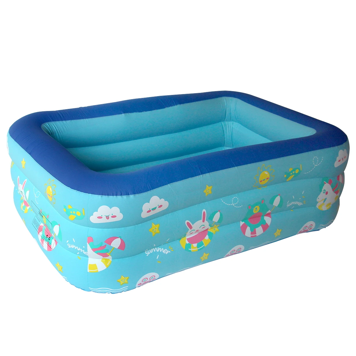 Piscina gonfiabile per bambini, bambini piccoli, piscina gonfiabile con palline in PVC 150 * 110 * 50 cm per cortile interno ed esterno sulla spiaggia