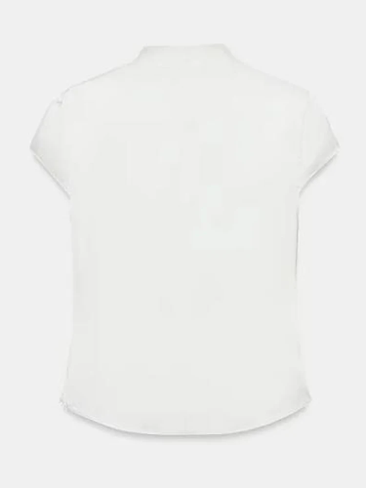 Women's Solid Satin Mandarin Collar Crop Top Elegant Minimalist Short Sleeve Frog Button Blouse Ladies Y2k Streetwear Shirt 2026