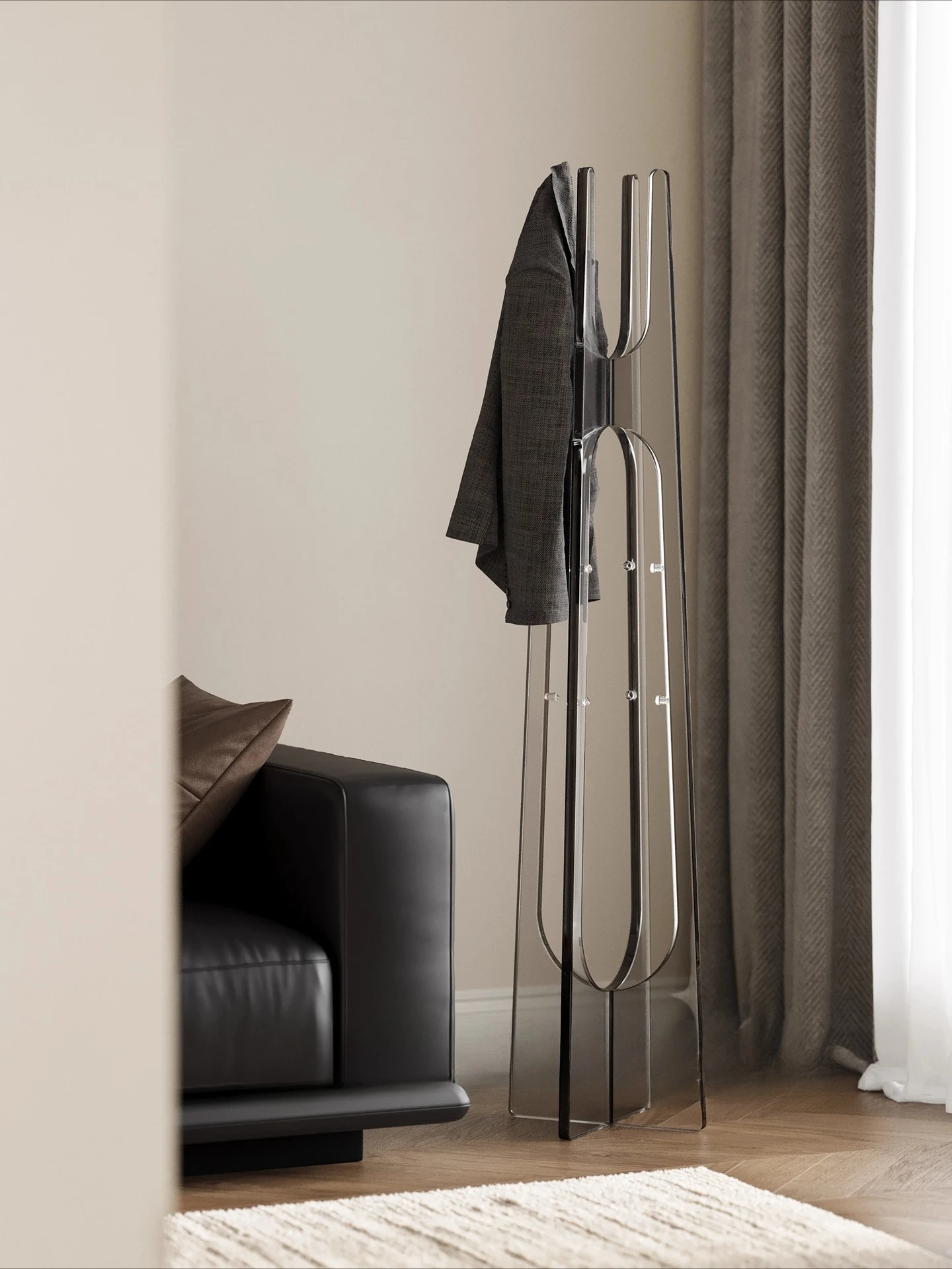 

Floor-to-ceiling coat rack, living room door hanging clothes rack rack