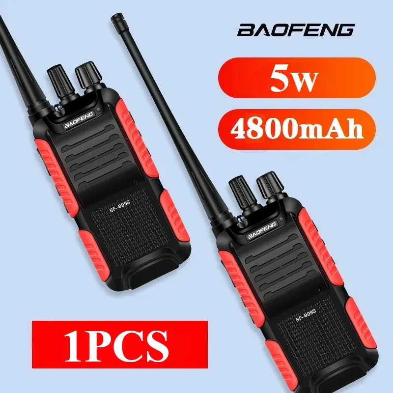 2 Stück Baofeng 5W Transceiver Intercom BF-999S Zwei-Wege-Radio 8W/4800mAh CB FM Serve