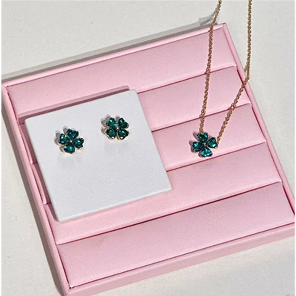 Lucky Series 925 Sterling Silver Clover&Butterfly Heart&Little Bee Necklace Girlfriend Love Gift Jewelry view 5