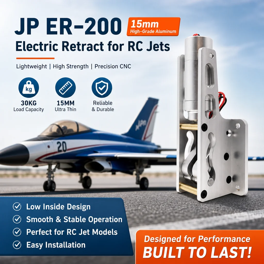 JP ER-200 15mm High-Grade Aluminum Electric Retract 30kg Low Inside for RC