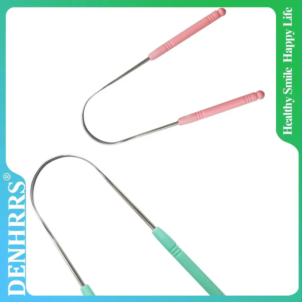 1 قطعة العناية بالفم الفولاذ المقاوم للصدأ اللسان مكشطة رائحة الفم الكريهة مكنسة أداة صحية فرشاة من الفولاذ المقاوم للصدأ