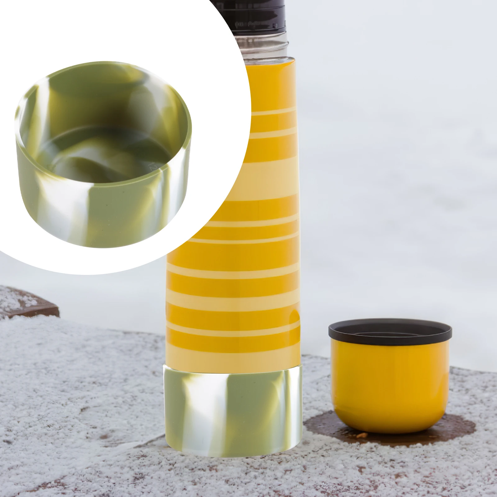 

Silicone Bottle Boot Water Bottle Cover Insulation Cup Bottom Boot Anti-Slip Heat Resistant Outdoor Camping Hiking Use