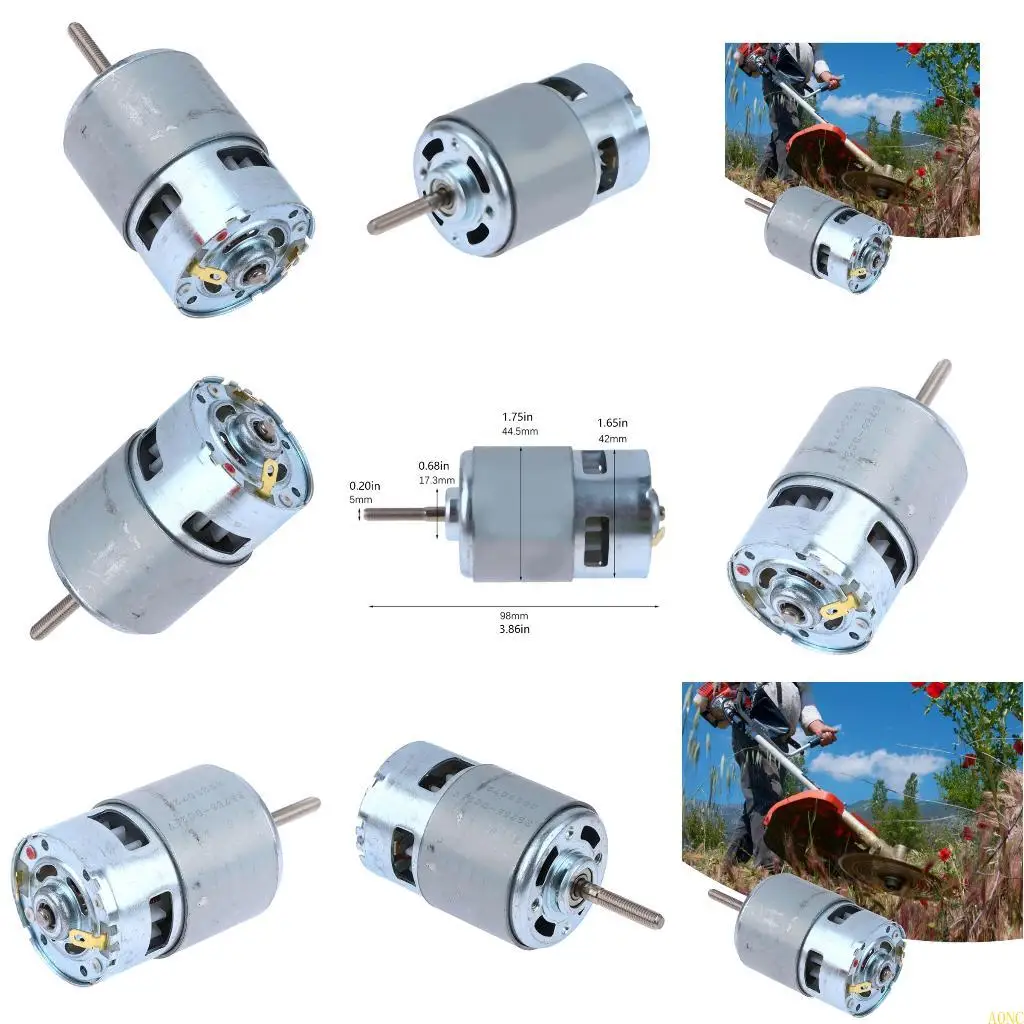 A0NC 755 Motor Trimmer 21V Grass Cutter Motor مع رمح طويل لتجميع جزازة الحشائش أداة استبدال البستنة المحرك
