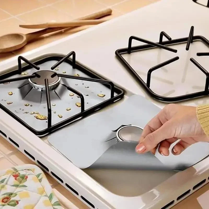 1/2/4/6pcs Gas Stove Protectors Cooker Cover Liner Clean Mat Pad Gas Stove Stovetop Protector for Kitchen Cookware Accessories