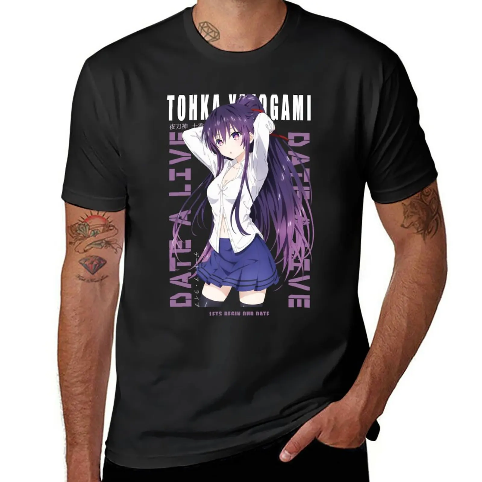 

New Date a live - Tohka Yatogami v2 T-Shirt vintage clothes boys animal print shirt man clothes big and tall t shirts for men