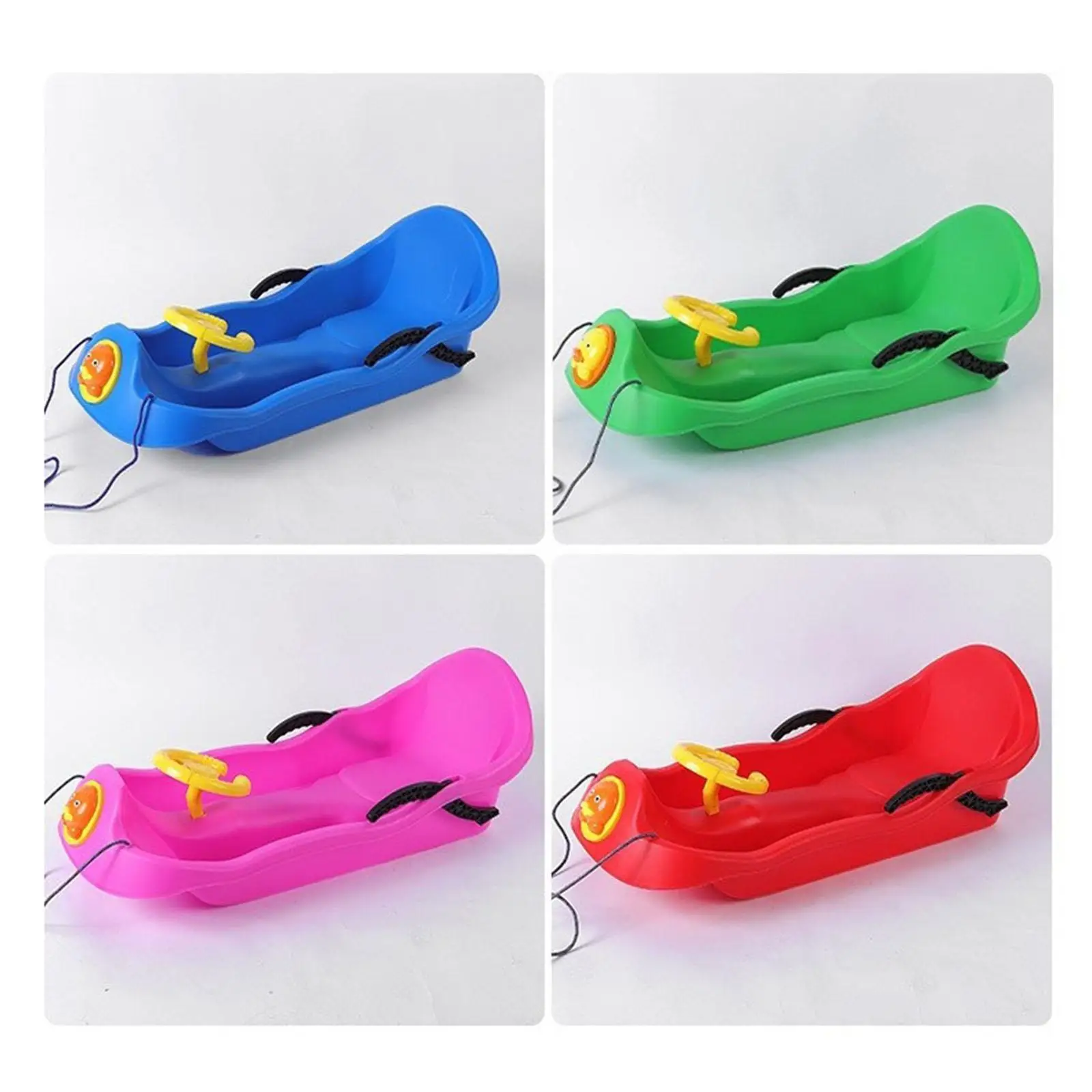 

Snow Sled for Children Sturdy PP Construction Anti Slip Seat Winter Games Sledge Board for Snow Sliding