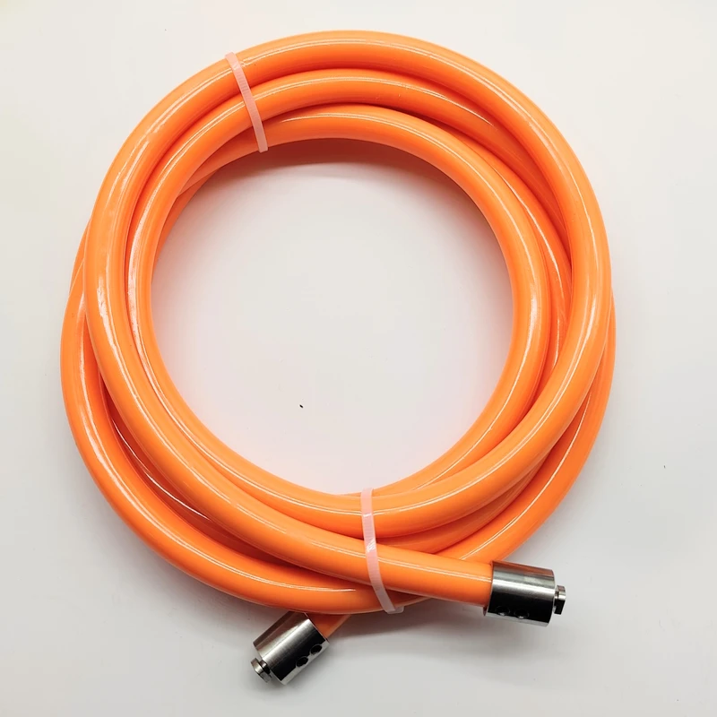 14mmx2.8m 840g orange TPU coated steel cord【ROPE WITH CLICK HEAD】Spare part heavy crossfit skipping skip rope connector