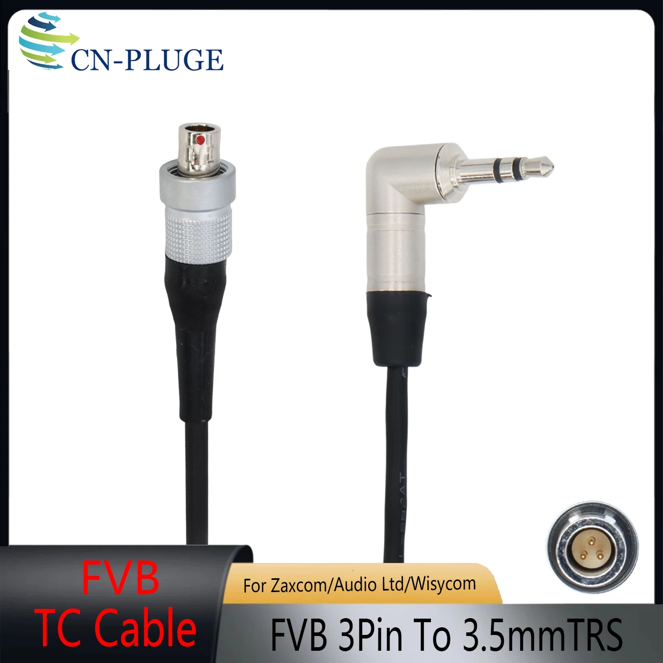 

3.5mm TRS to FVB 3Pin Timecode Cable for Wisycom MTP60 MTP61/Audio Ltd A10-TX/Zaxcom ZMT4 Tentacle Sync TC-1 Deity Sync Cord