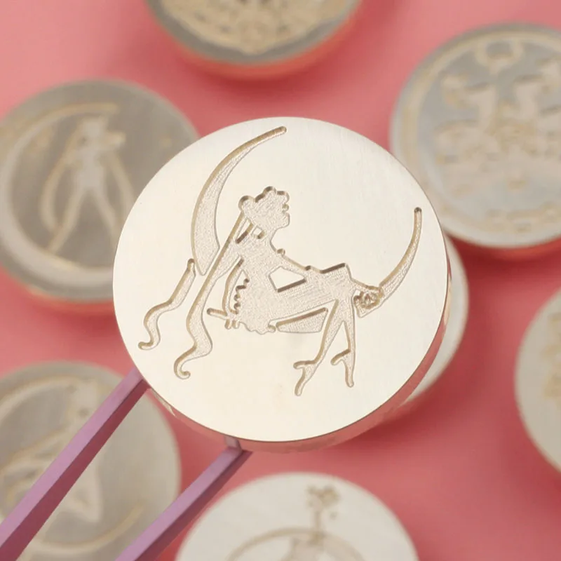 Fire Paint Seal Moon Magic Cat Cartoon Girl Series DIY Metal Stamps  Retro Creative Special Decorative Gift 2022  Scrapbooking