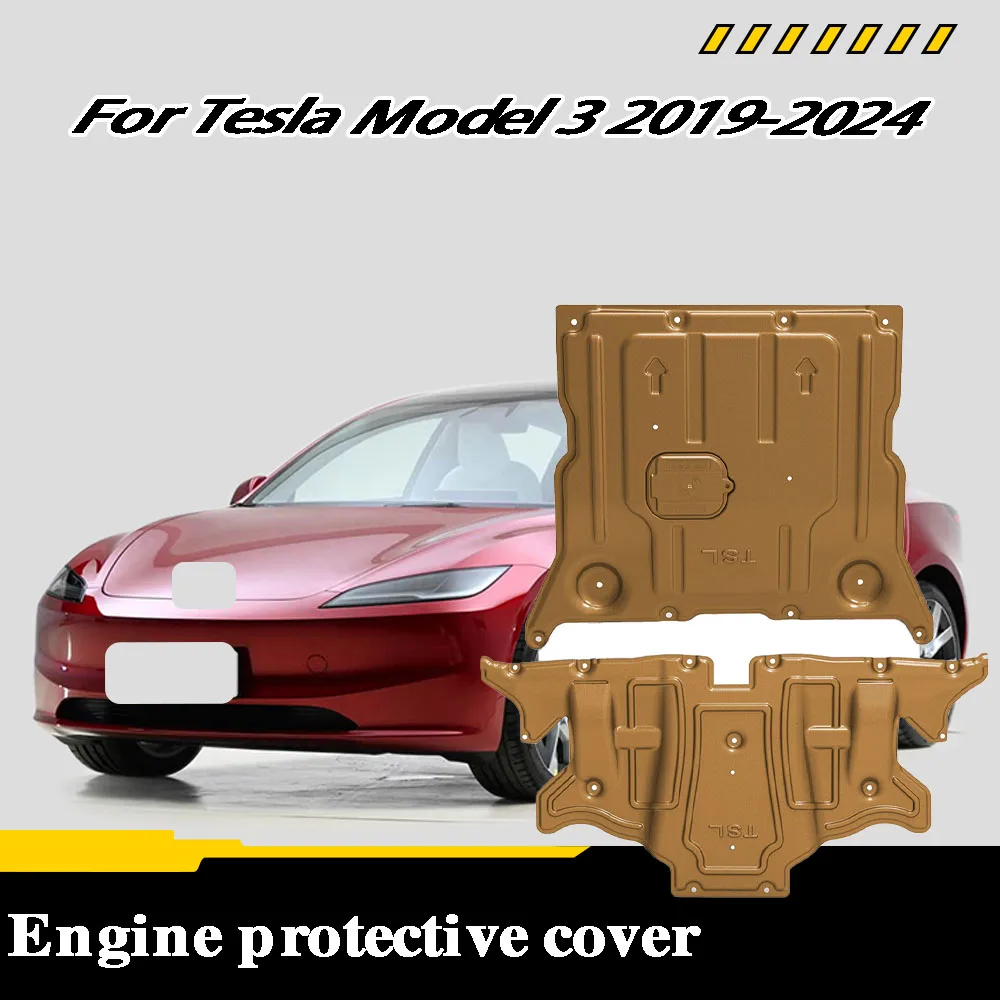 

For Tesla Model 3 2019-2024 Vehicle Specific Splash Resistant High Quality Engine Protection Cover Lower Mudguard