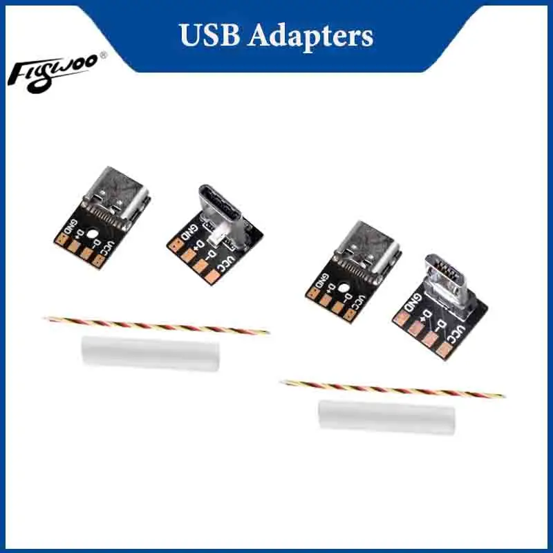 

USB-адаптеры Flywoo для FPV Drone DIY типа C «папа» — «мама» типа C и «мама» Micro Male — «мама» типа C