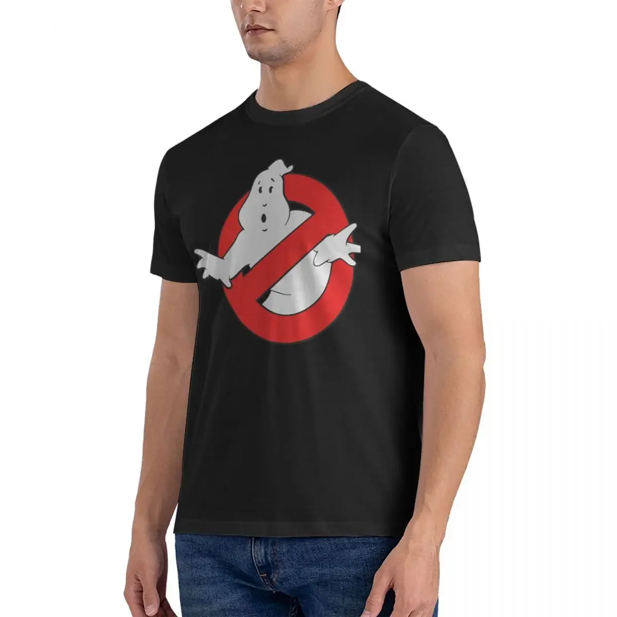 Ghost Busters T-Shirts Men Women Ghostbusters Movie Awesome Cotton Tee Shirt Round Neck Short Sleeve T Shirt Big Size Clothes